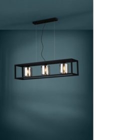   EGLO , 390175 , BRISLING , f&uuml;ggeszt&eacute;k , E27 , 3X60W , IP20 , fekete-&aacute;tl&aacute;tsz&oacute;