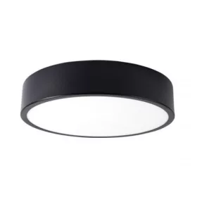   LED lámpatest , mennyezeti , 18W , falon kívüli , kerek , természetes fehér , fekete