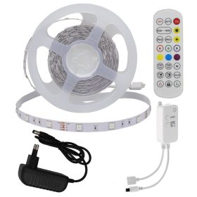   LED szalag szett adapter + bluetooth zene + távirányító 30 LED, 12W, RGB, dimmelhető, 1200 lm, Optonica, 4328