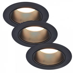   LED lámpatest , 3db-os spot szett , GU10 , RGB , CCT , dimmelhető , süllyesztett , kerek , fekete , 4.7W , LUTEC CONNECT , ALTUM