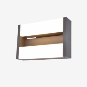   LED lámpatest , oldalfali , billenthető , 15W , meleg fehér , szürke , kültéri , IP44 , LUTEC , Conroy