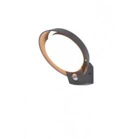   LED lámpatest , kültéri , fali , 16W , mozgásérzékelős , meleg fehér , szürke , IP54 , LUTEC , POLO