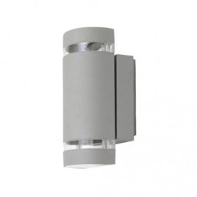   LED lámpatest , oldalfali , 2 x GU10 foglalat , matt szürke , kültéri , IP44 , LUTEC , FOCUS