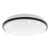 LED lámpatest , mennyezeti , 18W , kristály hatású , természetes fehér , acél , fekete/fehér ,  EGLO , MARUNELLA , 75627