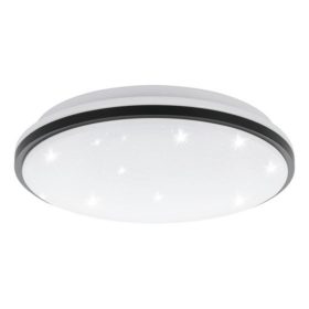   LED lámpatest , mennyezeti , 18W , kristály hatású , természetes fehér , acél , fekete/fehér ,  EGLO , MARUNELLA , 75627