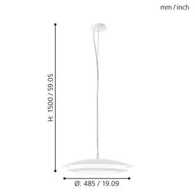   EGLO , 98042 , MONEVA-C , f&uuml;ggeszt&eacute;k , 2700 K  6500 K , LED , 27W , Yes , IP20 , feh&eacute;r