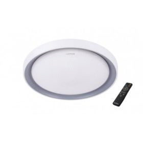   LED lámpatest , mennyezeti , kerek , 48W , CCT , távirányítóval , ezüst , IP44 , STRÜHM , ARIEL