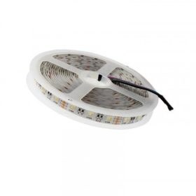   LED szalag , 24 Volt DC , 5050 , 60 led/m , 19 W/m , RGBW , 4in1 chip , 12 mm , W=természetes fehér , LEDISSIMO