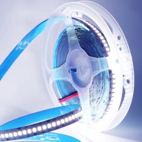   LED szalag , 24 Volt DC , 2835 , 240 LED/m , 20 W/m , hideg fehér , 3000 lm/m , 5 év garancia , IP65