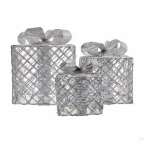   LED dekoráció , beltéri/kültéri , ajándékdobozok , 3 x 72 db led , hideg fehér , IP44 , időzíthető