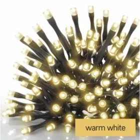   Led fényfüzér , sorolható , beltéri/ kültéri , 100 led , 10 m , meleg fehér , időzíthető , IP44 , standard