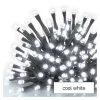 Standard LED sorolható karácsonyi füzér – jégcsapok, 2,5 m, kültéri, hideg fehér, IP44, EMOS, D1CC01