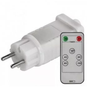   Adapter , sorolható LED fényfüzérhez , távirányítóval , időzíthető , fehér , IP44