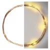 LED karácsonyi nano fényfüzér, réz, 0,9 m, 2x AA, beltéri, meleg fehér, időzítő, IP20, EMOS, D3AW06
