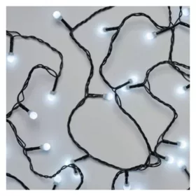   LED karácsonyi fényfüzér, cseresznye – golyók, 8 m, kültéri s beltéri, hideg fehér, progr, IP44, EMOS, D5AC06