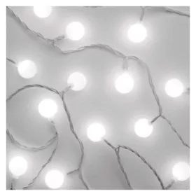   LED fényfüzér, cseresznye – golyók 2,5 cm, 4 m, kültéri és beltéri, hideg fehér, időzítő, IP44, EMOS, D5AC01