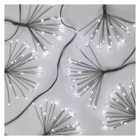   LED fényfüzér – fürtök, nano, 8 m, beltéri, hideg fehér, időzítő, IP20, EMOS, D3AC10