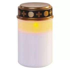  LED temetői mécses, 12,5 cm, 2x C, kültéri és beltéri, vintage, időzítő, IP44, EMOS, DCCV21
