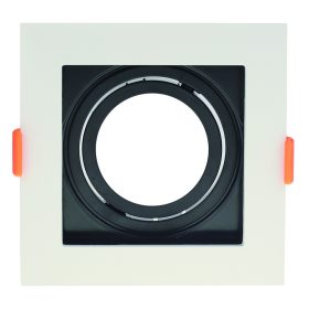   Spotlámpa négyzet alakú, GU10, fehér/fekete, Optonica, 2052