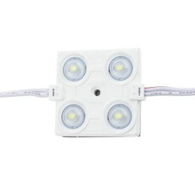   LED lencse modul 4 2835 vízálló, 2,4W, 7000K, hideg fehér, dimmelhető, 240 lm, IP65, Optonica, 4561