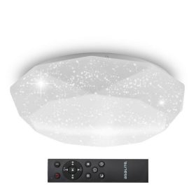  Asalite LED Mennyezeti Lámpa LIZA 48W 3000K, 4000K, 6500K (4080 lumen) Gyémánt, Csillagos + Távirányító CCT