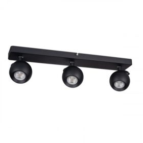   LED lámpa , mennyezeti , oldalfali , 3 x GU10 foglalat , fekete , GALOBA