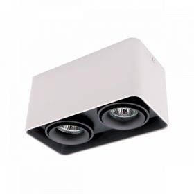   LED lámpatest , mennyezeti , spot , 2 x GU10 foglalat , fehér , fekete , DL-044