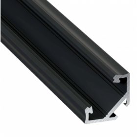   Alumínium sarok profil LED szalaghoz , 2 méter/db , CORNER , fekete