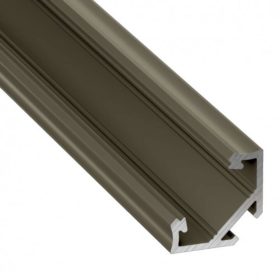   Alumínium sarok profil LED szalaghoz , 2 méter/db , CORNER , INOX , aranybarna