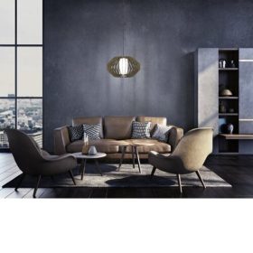   EGLO , 900386 , RUSTICARIA , f&uuml;ggeszt&eacute;k , E27 , 1X40W , IP20 , barna, feh&eacute;r