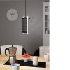 LED lámpa , függeszték , mennyezeti , E27 foglalat , fekete , EGLO , PINTO TEXTIL 1 , 900341