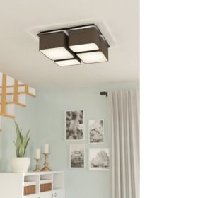   EGLO , 900524 , MORDAZO , mennyezeti l&aacute;mpa , E27 , 4X28W , IP20 , antracit-barna, feh&eacute;r