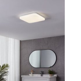   LED lámpatest , mennyezeti , négyzet , kristály hatású , 14,6W , természetes fehér ,IP44 ,  EGLO , FRANIA-S , 900364