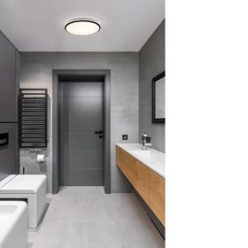   LED lámpatest , mennyezeti , 18 Watt , természetes fehér , fekete , IP44 , EGLO , PINETTO , 900366