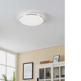   LED lámpatest , mennyezeti , 18 Watt , természetes fehér , króm , IP44 , EGLO , PINETTO , 900365