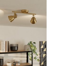   LED lámpatest , mennyezeti , spot , 2x3W , GU10 , arany , EGLO , SERAS , 900171