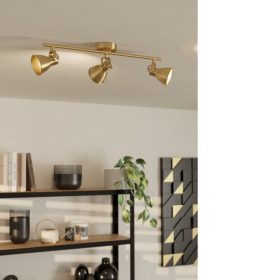   LED lámpatest , mennyezeti , spot , 3x3W , GU10 , arany , EGLO , SERAS , 900172