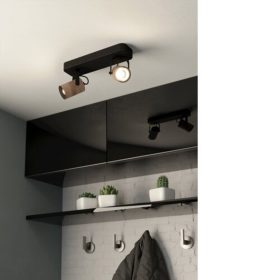   EGLO , 900437 , CAYUCA , spot l&aacute;mpa , GU10 , 2X3W , IP20 , barna