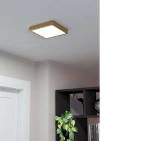   LED panel , 17W , falon kívüli , négyzet , meleg fehér , réz keret , EGLO , FUEVA 5 , 900183