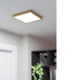   LED panel , 20.5W , falon kívüli , négyzet , meleg fehér , réz keret , EGLO , FUEVA 5 , 900184