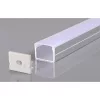Alumínium profil LED szalaghoz 19*13mm, ezüst/fehér fedő, Optonica, 5133