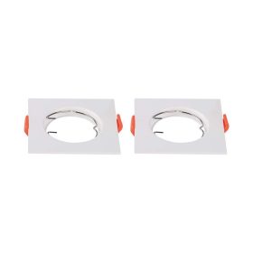   LED spotlámpa keret négyzet alakú, GU10, fehér, 2 db/csomag, V-TAC, 6642