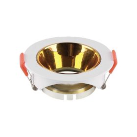 LED spotlámpa keret kerek, GU10, fehér, arany, V-TAC, 6648