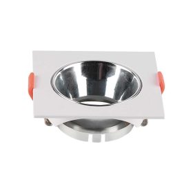   LED spotlámpa keret négyzet alakú, GU10, fehér, króm, V-TAC, 6653