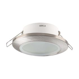   LED spotlámpa keret kerek, GU10, szatén nikkel, IP44, V-TAC, 6700