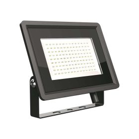   LED reflektor Slimline F osztály, 100w, 3000K, meleg fehér, 8700lm, 110°, fekete, CRI>70, IP65, V-TAC, 6721