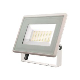   LED reflektor Slimline F osztály, 50w, 6500K, hideg fehér, 4300lm, 110°, fehér, CRI>70, IP65, V-TAC, 6754