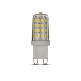   LED égő PRO Samsung chippel, 3w, 6500K, hideg fehér, 330lm, G9, 300°, átlátszó, CRI>80, V-TAC, 21248