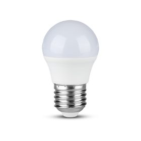   LED izzó gömb alakú E27 PRO, 6,5w, 4000K, természetes fehér, 600lm, 180°, fehér, CRI>80, V-TAC, 21867