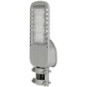   Utcai LED lámpatest , közvilágítás , kültéri , 30w , 135 lm/W , természetes fehér , IP65 , szürke , 5 év garancia , V-TAC